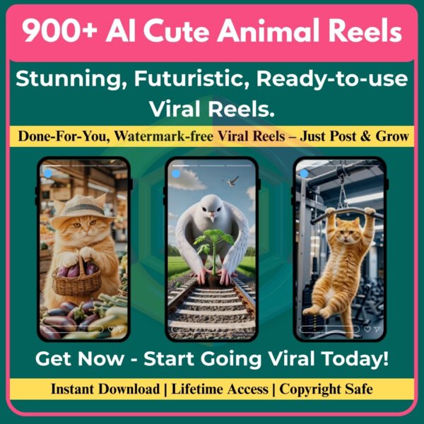 900+ AI Cute Animal Reels